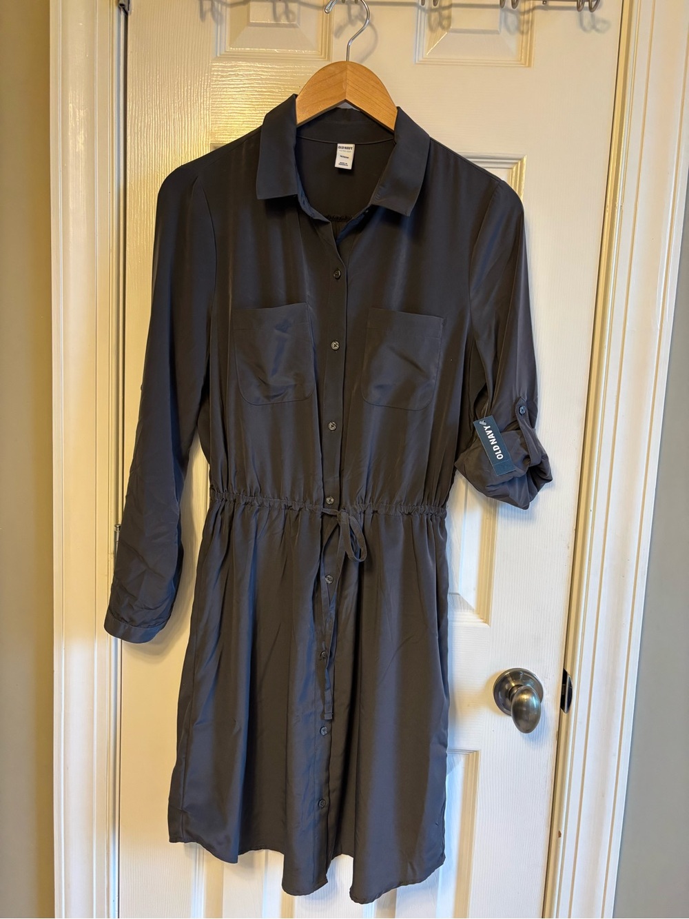 Old Navy Women’s Slate Gray Shirt Dress